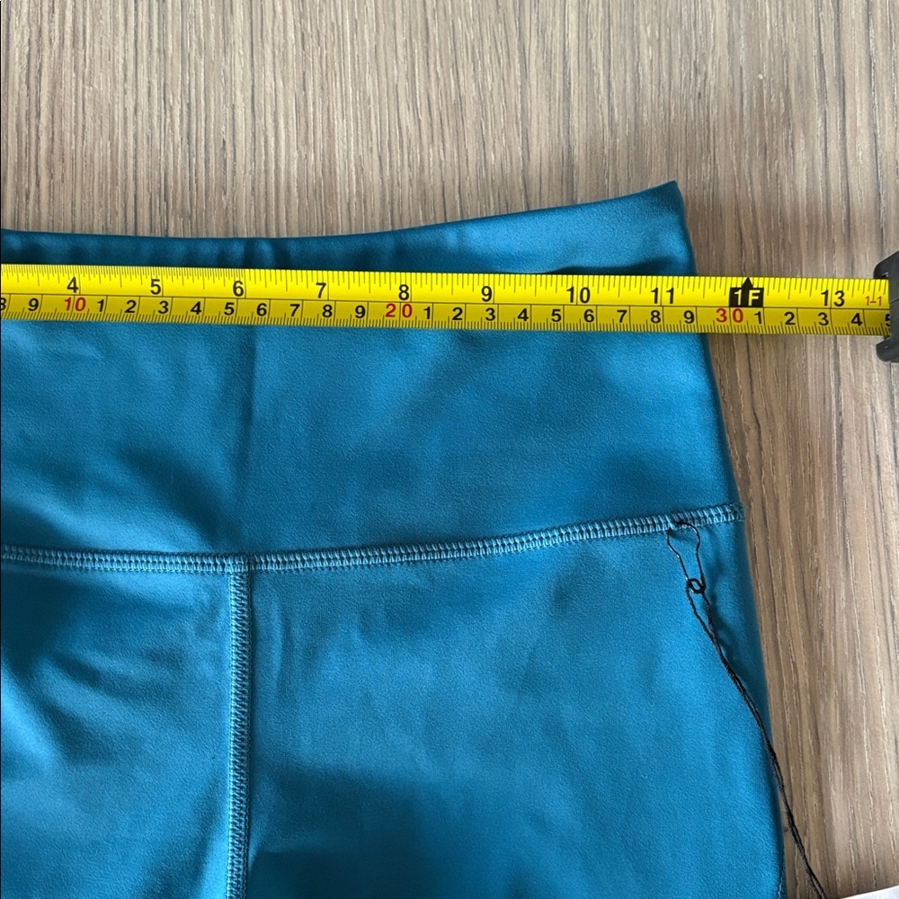 Zyia Active Janis Light n Tight Hi-Rise 7/8 Leggings Teal Stripe Size 2 - Picture 5 of 6